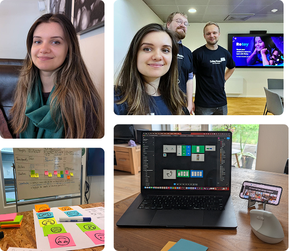 Collage of selected UX and UI design work